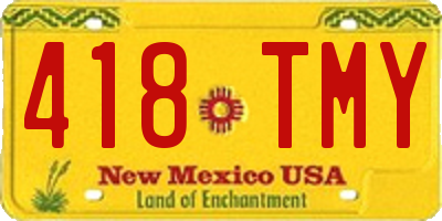 NM license plate 418TMY