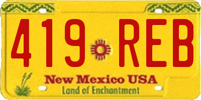 NM license plate 419REB