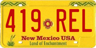 NM license plate 419REL