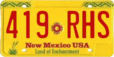 NM license plate 419RHS
