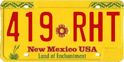 NM license plate 419RHT