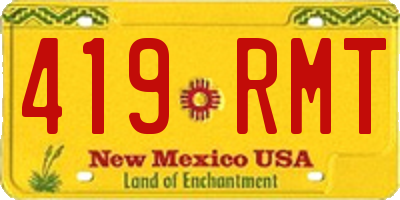 NM license plate 419RMT