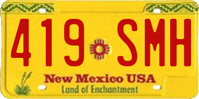NM license plate 419SMH