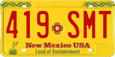 NM license plate 419SMT