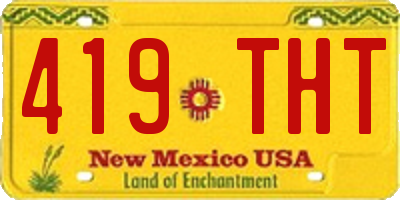 NM license plate 419THT