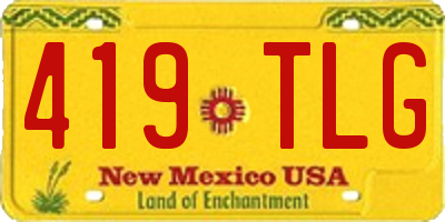NM license plate 419TLG