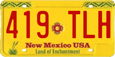 NM license plate 419TLH