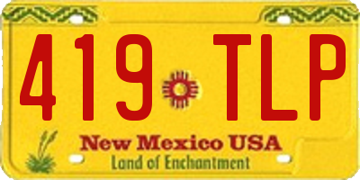 NM license plate 419TLP