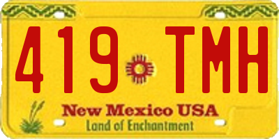NM license plate 419TMH