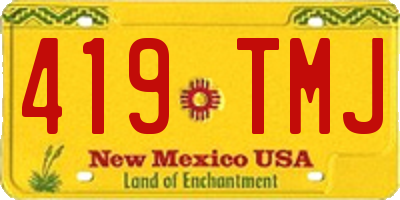 NM license plate 419TMJ