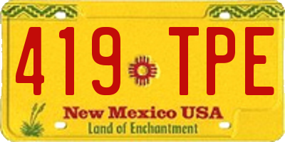 NM license plate 419TPE