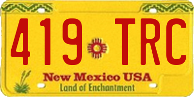 NM license plate 419TRC