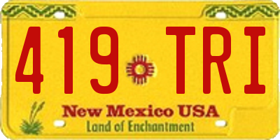 NM license plate 419TRI