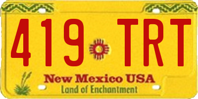 NM license plate 419TRT
