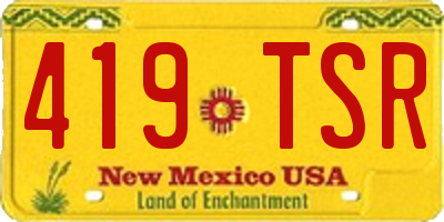 NM license plate 419TSR