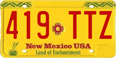 NM license plate 419TTZ