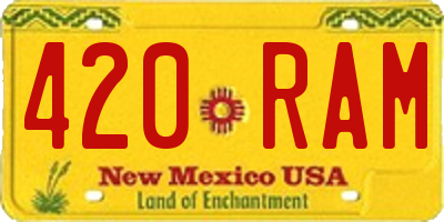 NM license plate 420RAM