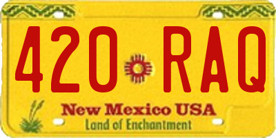 NM license plate 420RAQ