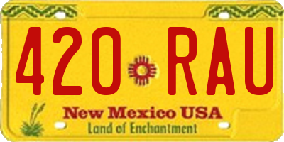 NM license plate 420RAU