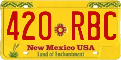 NM license plate 420RBC