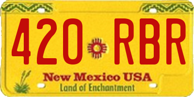 NM license plate 420RBR