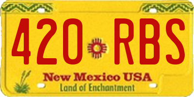 NM license plate 420RBS