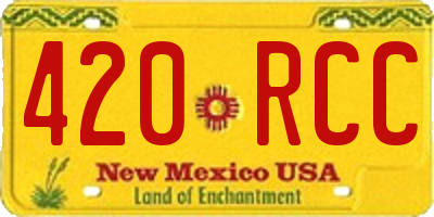 NM license plate 420RCC