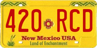 NM license plate 420RCD