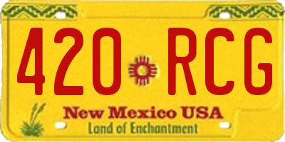 NM license plate 420RCG