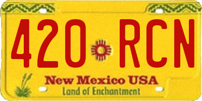 NM license plate 420RCN
