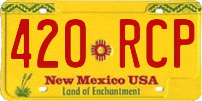 NM license plate 420RCP