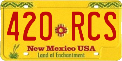 NM license plate 420RCS