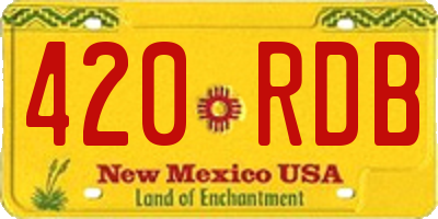 NM license plate 420RDB