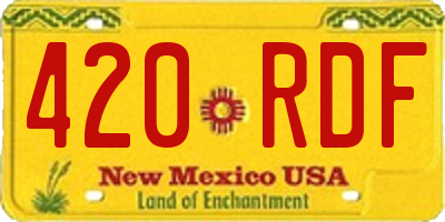 NM license plate 420RDF