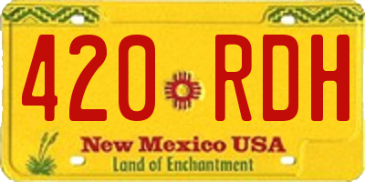 NM license plate 420RDH