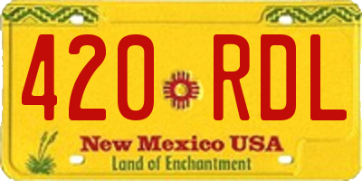 NM license plate 420RDL