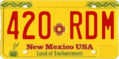 NM license plate 420RDM