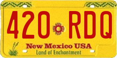 NM license plate 420RDQ