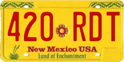 NM license plate 420RDT
