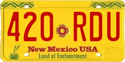 NM license plate 420RDU