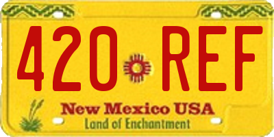 NM license plate 420REF