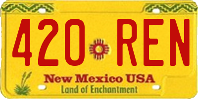NM license plate 420REN