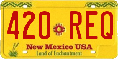 NM license plate 420REQ