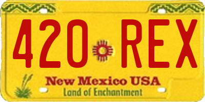 NM license plate 420REX