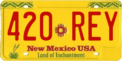 NM license plate 420REY