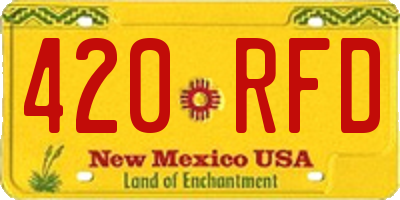 NM license plate 420RFD