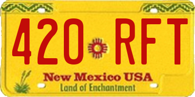 NM license plate 420RFT