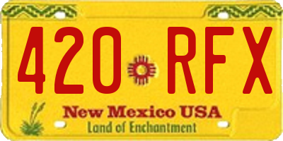 NM license plate 420RFX