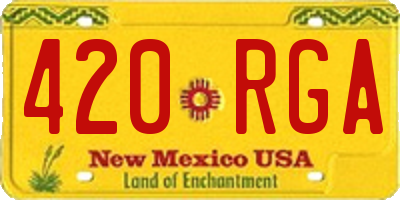 NM license plate 420RGA