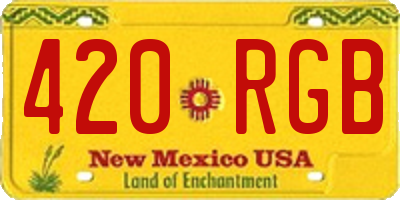 NM license plate 420RGB